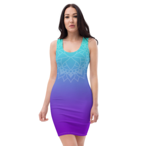 Sapphire & Stormy Mandala Mini Dress