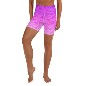 Pink Camo Bliss Yoga Shorts