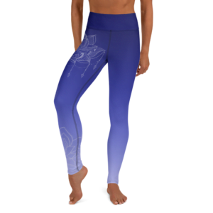 Royal Blue Mandala Yoga Leggings