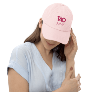 TAO Infinity Pastel Baseball Hat with unstructured crown, pre-curved peak, and adjustable strap